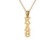 Kappa Alpha Theta Pendant, Sterling Silver with Yellow Gold Plating