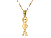 Theta Phi Alpha Pendant, Sterling Silver with Yellow Gold Plating