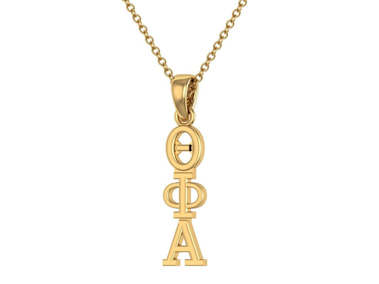 Theta Phi Alpha Pendant, Sterling Silver with Yellow Gold Plating