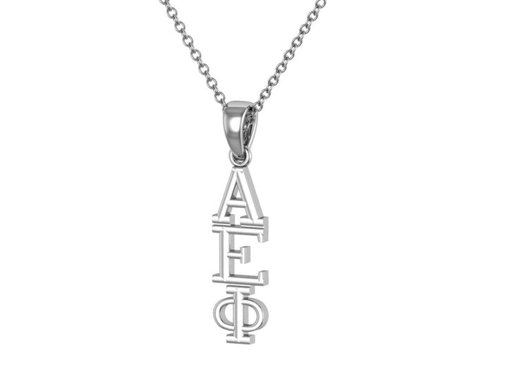 Alpha Epsilon Phi Necklac - Sterling Silver/ AEPhi Necklace / AEPhi Lavalier / Big Little Gift / Sorority Jewelry