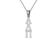 Alpha Delta Pi Necklace - Sterling Silver  / ADPi Necklace / Alphie Lavalier / Big Little Gift / Sorority Jewelry