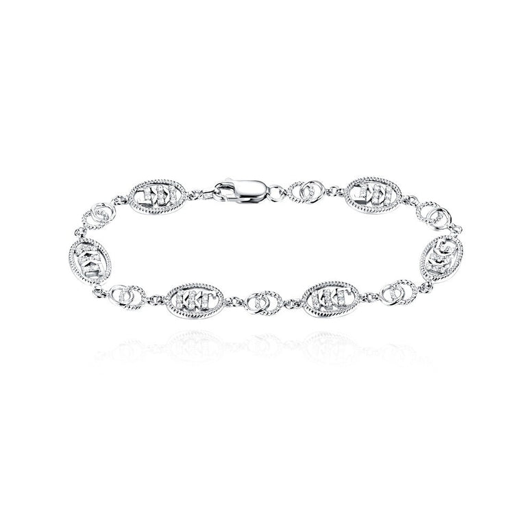 Kappa Kappa Gamma Bracelet - Sterling Silver (B001)