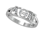 Lambda Theta Nu Ring - Vertical Design, Sterling Silver (LTN-R001)