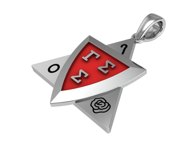 Gamma Sigma Sigma Lavalier - Badge Design, Sterling Silver (P005)