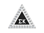 Sigma Kappa Earring - Badge Design, Sterling Silver (SK-E001)