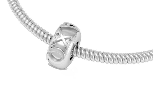 Alpha Chi Omega Bead, Sterling Silver (ACO-P010)