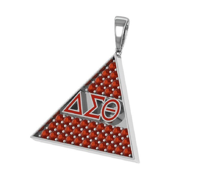Delta Sigma Theta Sterling Silver Triangle Pendant - P002