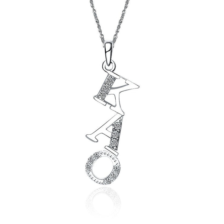 Kappa Alpha Order Lavalier for Sweetheart - Sterling Silver; with 18" Silver Chain (KAO-P002)
