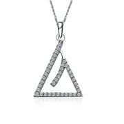 Delta Sigma Theta Sterling Silver Triangle Pendant - P012
