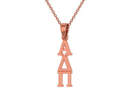 Alpha Delta Pi Necklace, Sterling Silver with Rose Gold Plating / ADPi Necklace / Alphie Lavalier / Big Little Gift / Sorority Jewelry