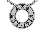 Delta Sigma Theta Sterling Silver Eternity Pendant - P014