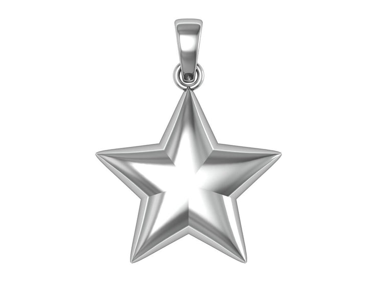 Silver Star sterling silver pendant