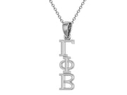Gamma Phi Beta Necklace, Sterling Silver / Gamma Phi Necklace / GPB Lavalier / Big Little Gift / Sorority Jewelry