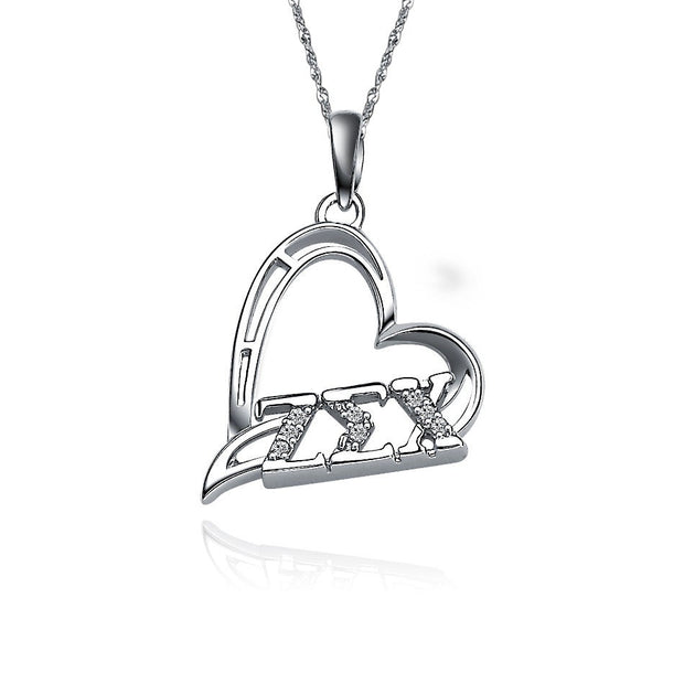 Zeta Sigma Chi Lavalier - Sterling Silver (P003)