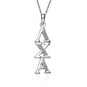 Lambda Chi Alpha Lavalier for Sweetheart - Sterling Silver; with 18" Silver Chain (LCA-P001)