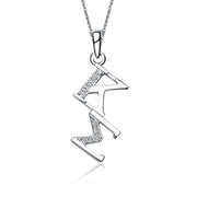 Kappa Sigma Lavalier for Sweetheart - Sterling Silver; with 18" Silver Chain (KS-P002)