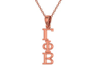 Gamma Phi Beta Necklace Sterling Silver with Rose Gold Plating / Gamma Phi Necklace / GPB Lavalier / Big Little Gift / Sorority Jewelry