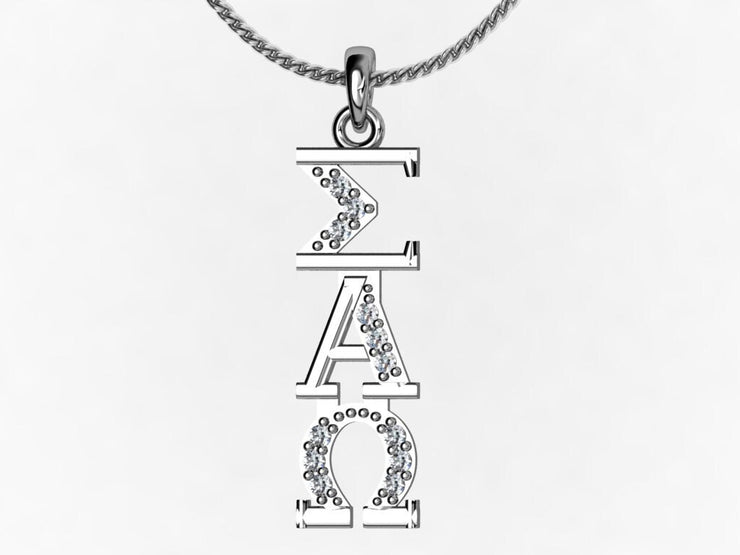 Sigma Alpha Omega Necklace - Sterling Silver (SAO-P001)