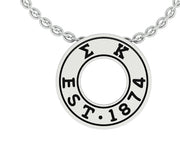 Sigma Kappa Lavalier - Eternity Love Design, Sterling Silver (SK-P005)