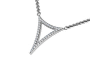 Delta Sigma Theta Trianlge Necklace -  silver with 18"  chain (P011)