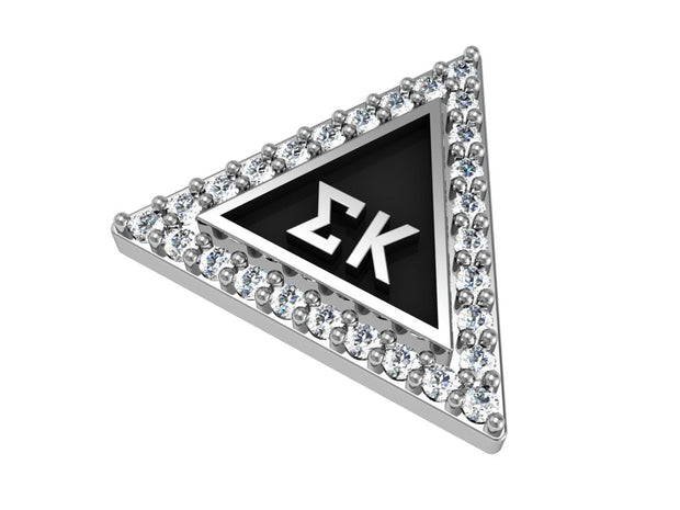 Sigma Kappa Lavalier, Badge Design, Sterling Silver (SK-P012)