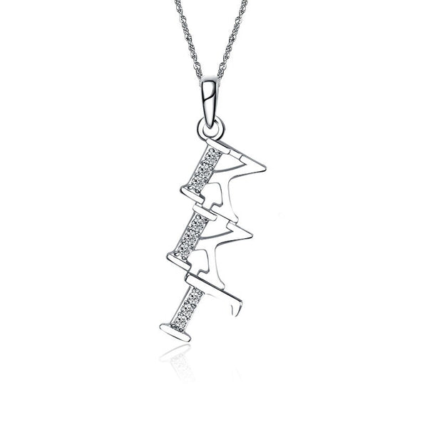Kappa Kappa Gamma Letter Lavalier - Sterling Silver (P002)