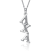 Lambda Chi Alpha Lavalier for Sweetheart - Sterling Silver; with 18" Silver Chain (LCA-P002)