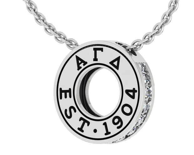 Alpha Gamma Delta Lavalier -  Eternity Love Design, Sterling Silver (P010)