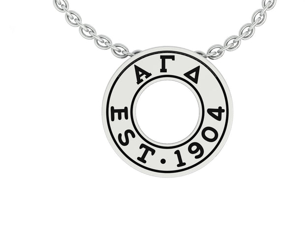 Alpha Gamma Delta Lavalier -  Eternity Love Design, Sterling Silver (P010)