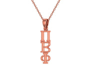 Pi Beta Phi Necklace Sterling Silver with Rose Gold Plating / Pi Phi Necklace / Lavalier / Big Little Gift / Sorority Jewelry
