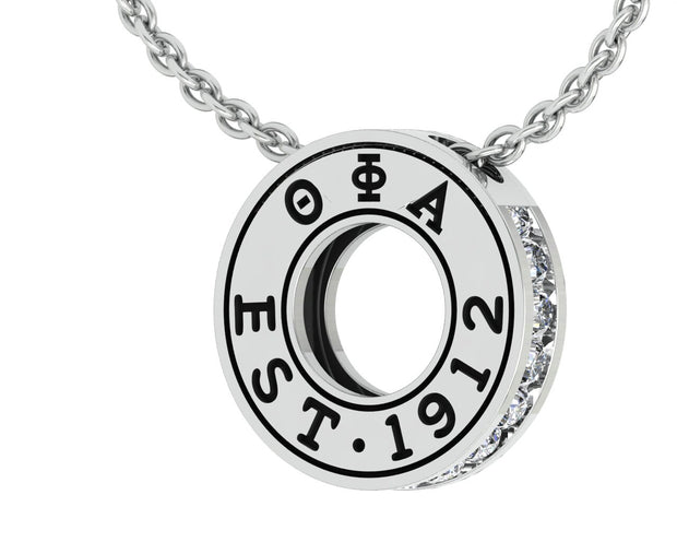 Theta Phi Alpha Lavalier -  Eternity Love Design, Sterling Silver (P006)