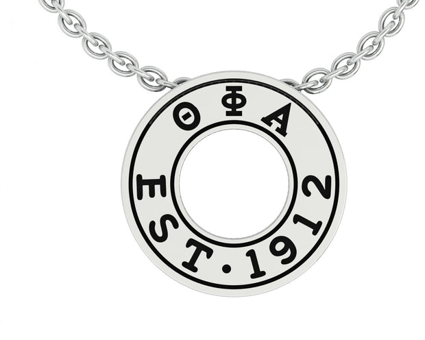 Theta Phi Alpha Lavalier -  Eternity Love Design, Sterling Silver (P006)