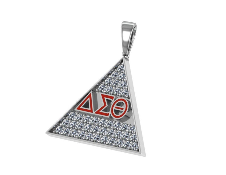 Delta Sigma Theta Sterling Silver Triangle Pendant - P001