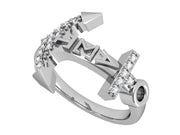Alpha Sigma Tau Anchor Ring - Sterling Silver (AST-R003)