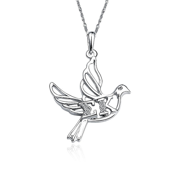 Sigma Kappa Dove Lavalier - Dove design, Sterling Silver (SK-P007)