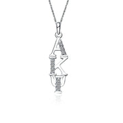 Alpha Kappa Psi Lavalier for Sweetheart - Sterling Silver; with 18" Silver Chain (AKP-P001)