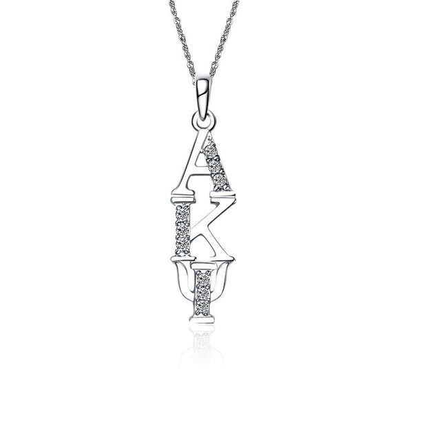 Alpha Kappa Psi Lavalier for Sweetheart - Sterling Silver; with 18" Silver Chain (P001)