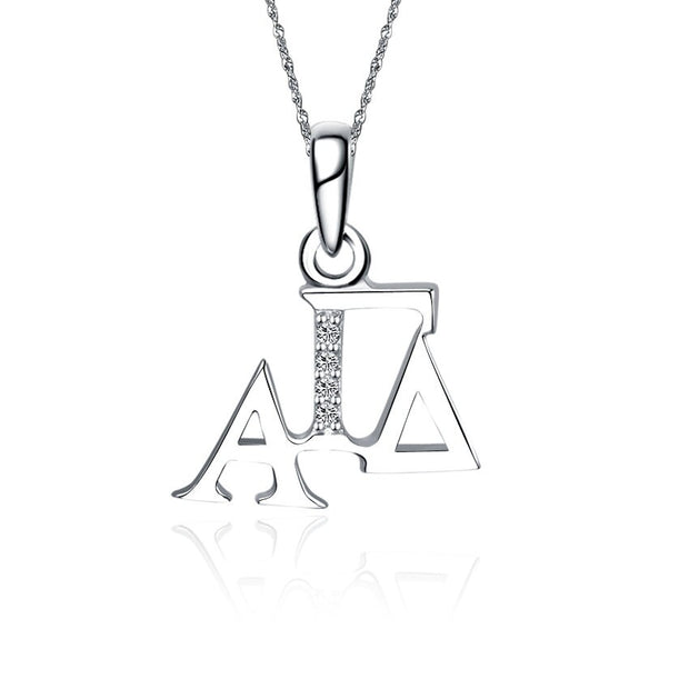 Alpha Gamma Delta Lavalier - Letter Sterling Silver Necklace (P004)