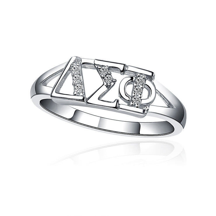 Delta Sigma Phi Ring for Sweetheart, Sterling Silver  (R001)