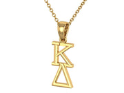 Kappa Delta Pendant, Sterling Silver with Yellow Gold Plating