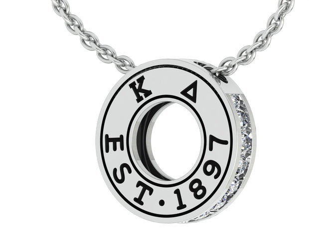 Kappa Delta Lavalier - Eternity Love Design, Sterling Silver (KD-P006)