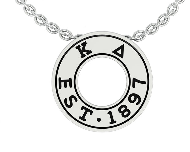 Kappa Delta Lavalier - Eternity Love Design, Sterling Silver (KD-P006)