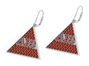 Delta Sigma Theta Triangle Silver Earring - (E006)
