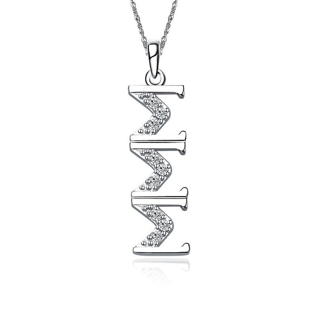 Sigma Sigma Sigma Lavalier - Sterling Silver (SSS-P001)