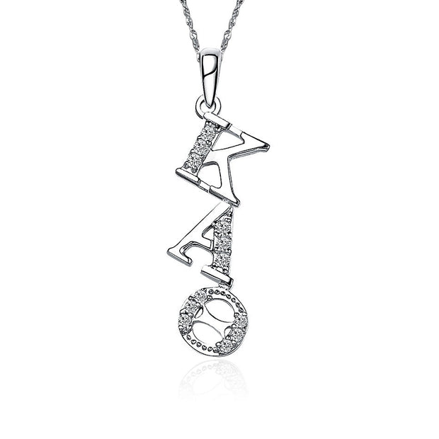 Kappa Alpha Theta Necklace - Sterling Silver (P002)