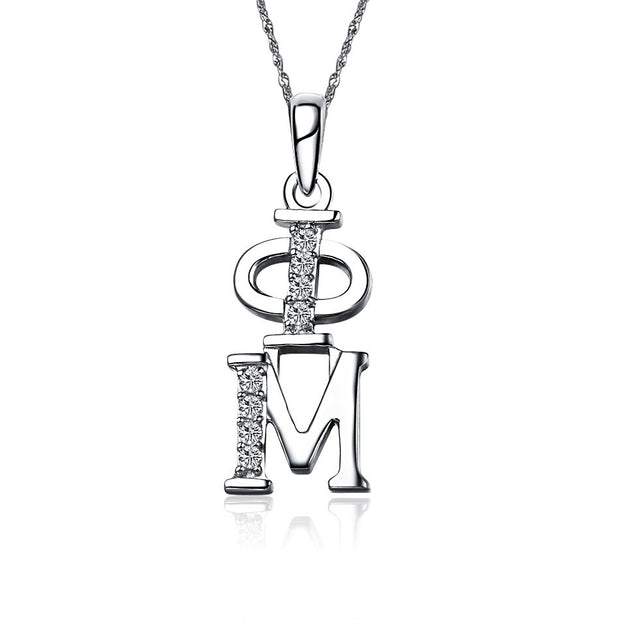 Phi Mu Lavalier, Sterling Silver (PM-P001)