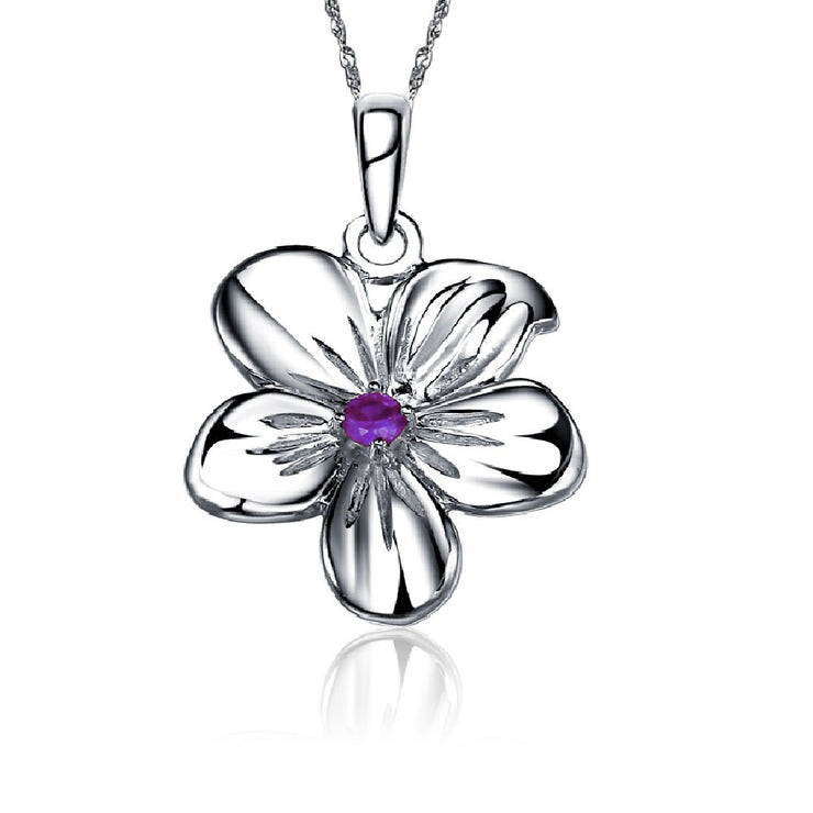 Pansy Necklace - Sterling Silver (M004)