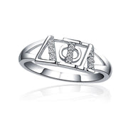 Delta Phi Lambda Ring - Horizontal Design, Sterling Silver (DPL-R001)