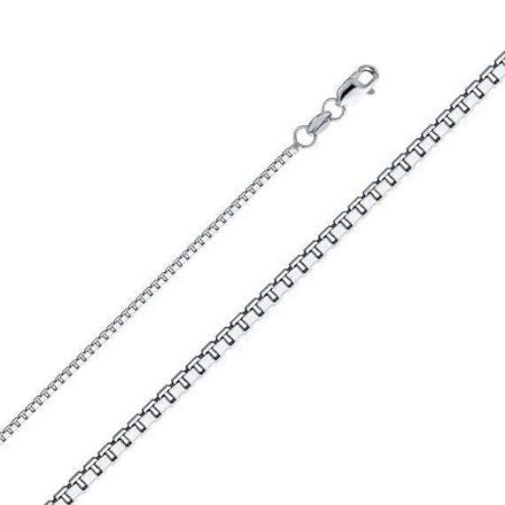Sterling Silver Chain with White Gold plating