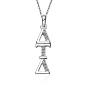 Delta Tau Delta Lavalier for Sweetheart - Sterling Silver; with 18" Silver Chain (DTD-P001)